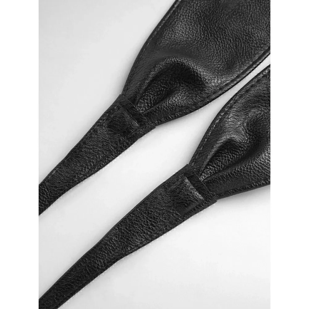 Bow Tie Wide Wrap Around Obi Corset Black Belt NEW SIZE L-XL NEW